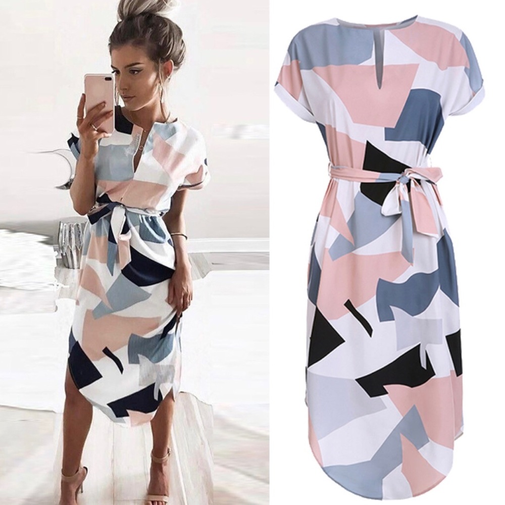 Super Sexy V neck dress with belt